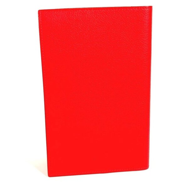 HERMES Notepad "EA Zip" PM Notebook case cover Evercolor Rouge Ladue Red Unused - Picture 2 of 12